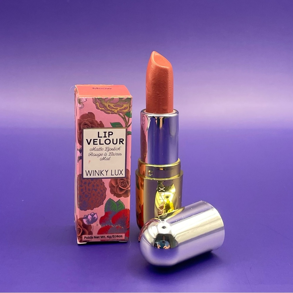 WINKY LUX Lip Velour Matte Lipstick Meow Pretty Pink Shade NIB Full Size #386